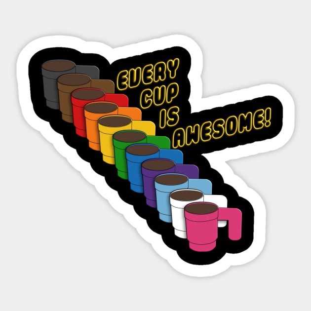 Coffee Lovers Love All Sticker by ClothesContact